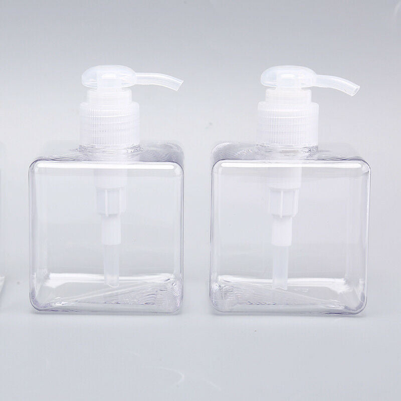 250ml Empty Emulsion Bottle Transparent Plastic Liquid Dispenser Shampoo BoDD