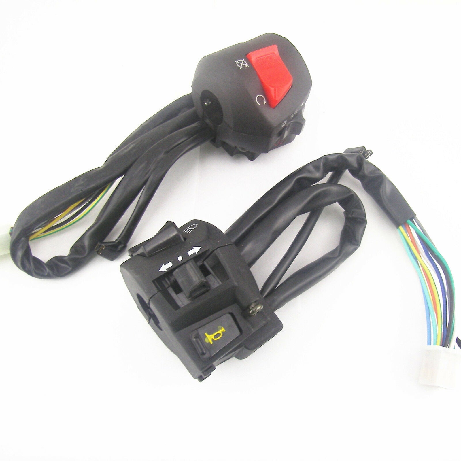 Universal 2x Motorcycle Handlebar Horn Turn Signal Light Control Switch 7/8''