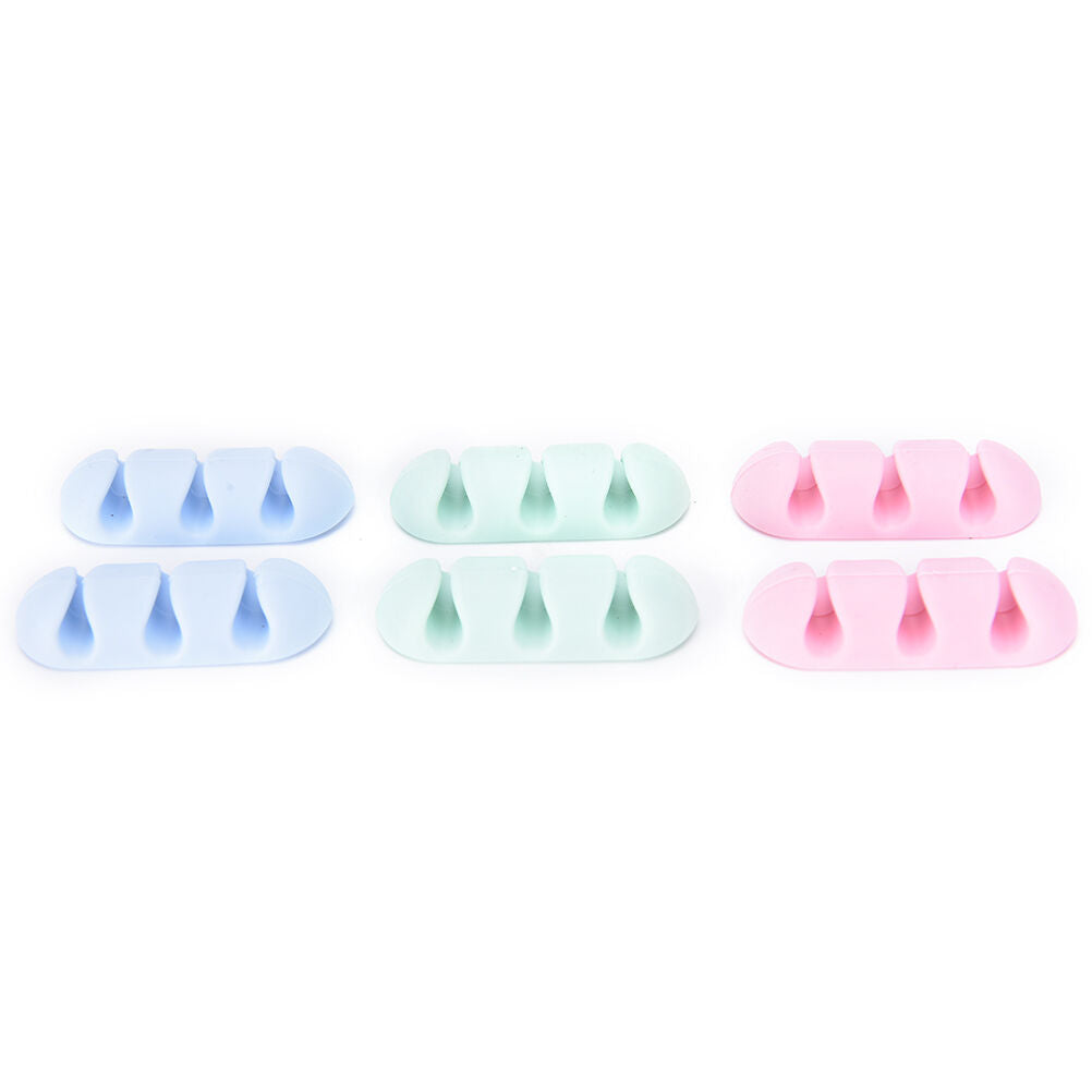 2PCS/Set Multifunction Earphone Cord Winder Cable Organizer Clips Pi.l8