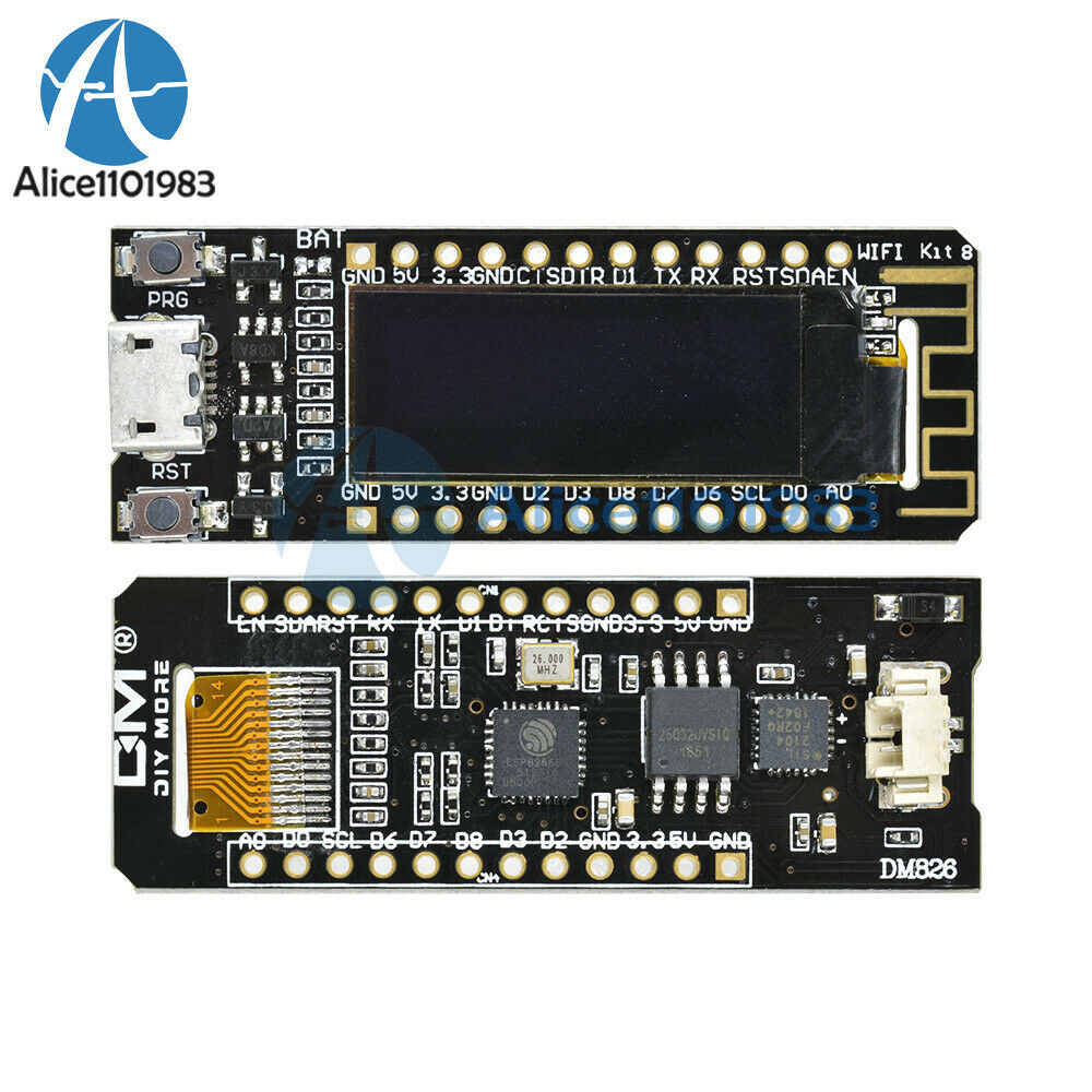 0.91" inch ESP8266 WIFI Module Blue OLED Display CP2104 Nodemcu for Arduino