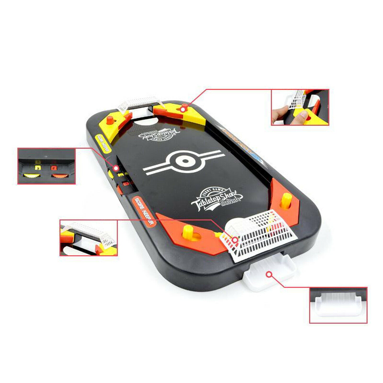 Plastic Desktop Air Hockey Table Game Portable Hockey Game for Kids and Adults
