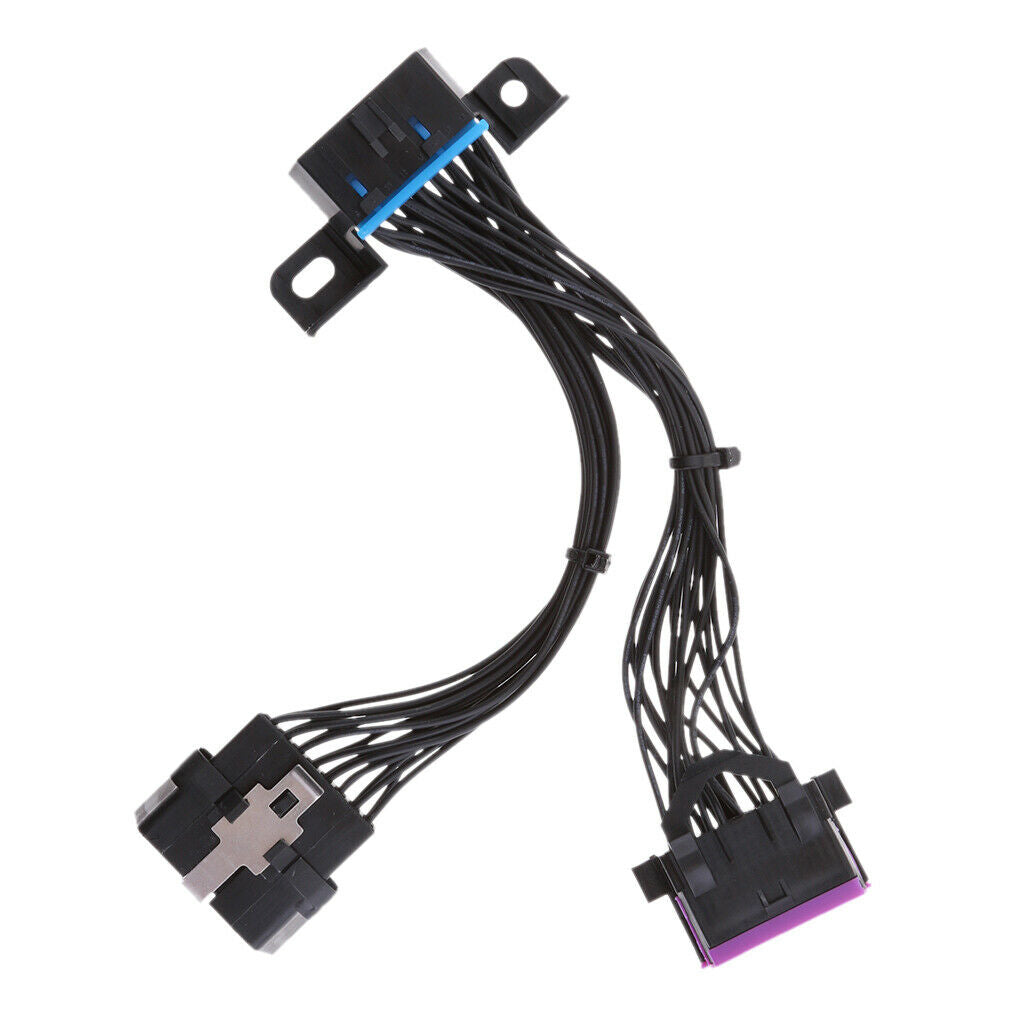 2 Pcs 16-Pin OBD2 OBDII Y Splitter Male to Female Connector Extension Cable