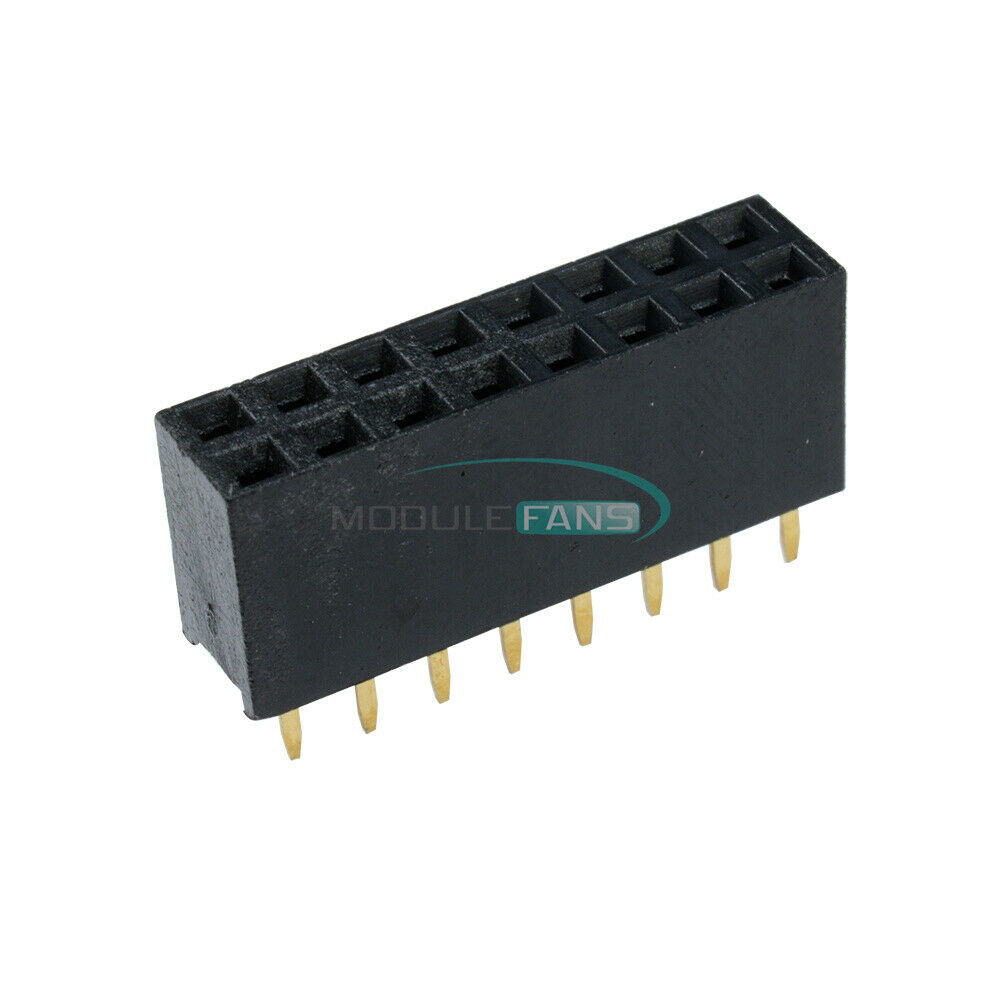 20PCS 2.54mm 2x8Pin Double Row Female Straight Header Pitch Socket 16Pin Strip