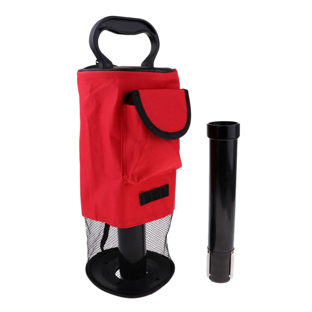 Golf Ball Picker Shag Bag Putter Portable Retriever Ball Storage Holder