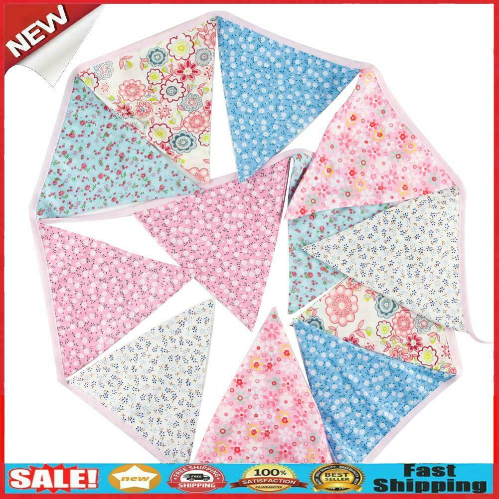3.2m 12 Flags Powder Blue Flag Banner Pennant Wedding/Birthday Party Decor @