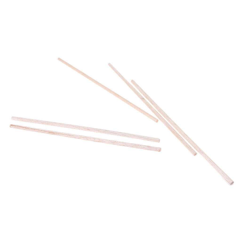 10pcs 250mm Round Balsa Wood Sticks Sanded Well for Toys Making & Carving