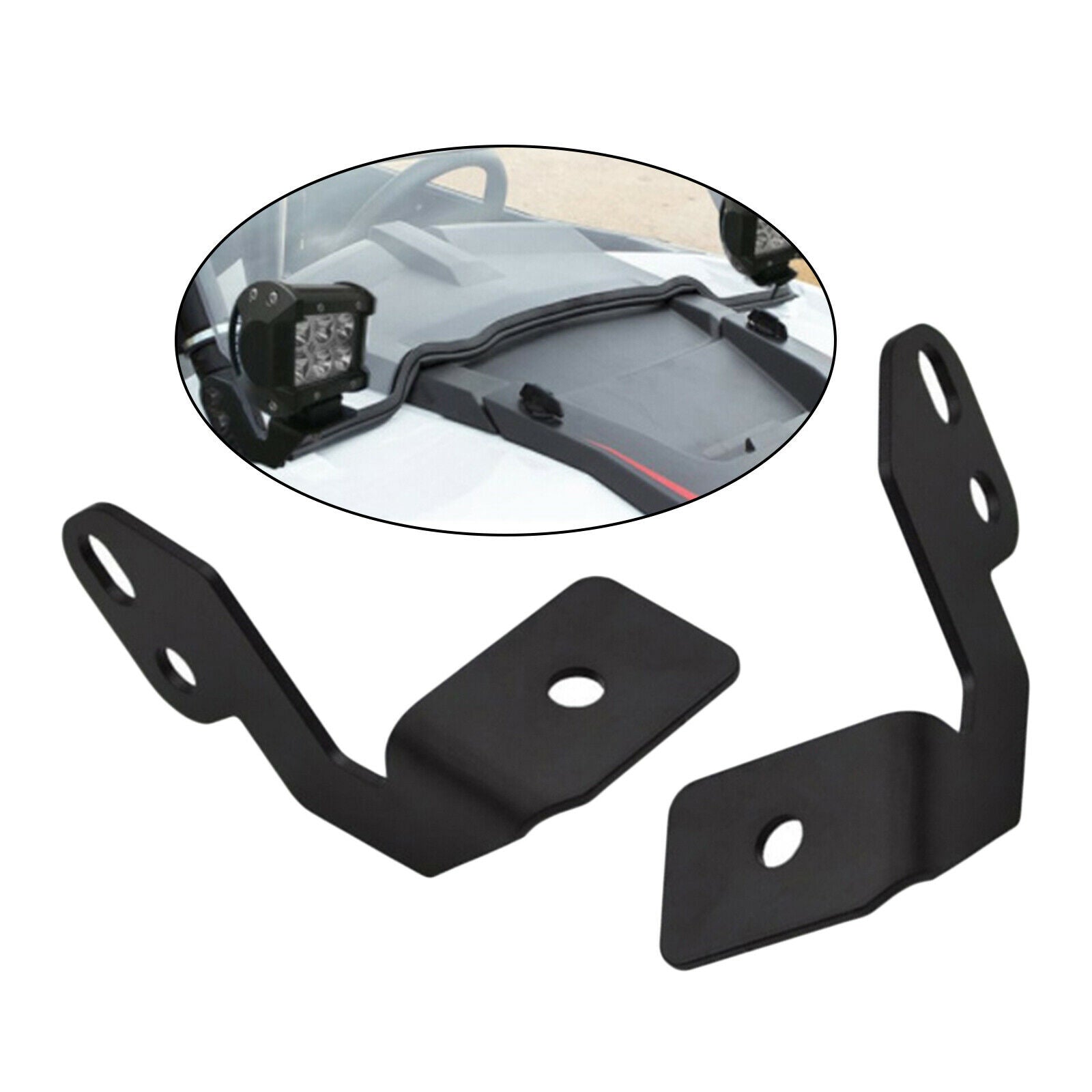 1 Pair Side Pillar Mounting Brackets, LED Light Pod Metal Brackets For