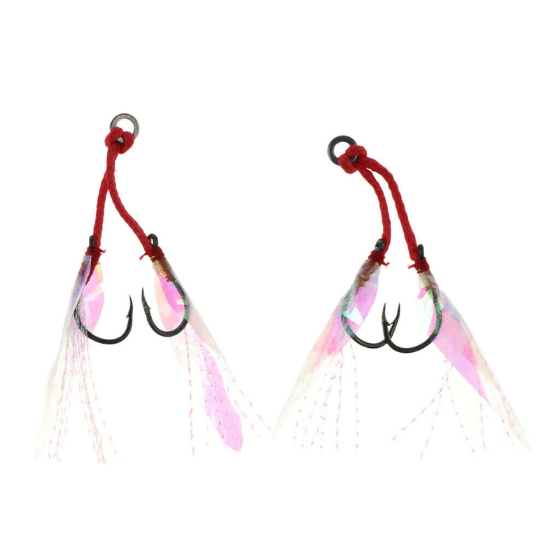 2Pcs Fishing Assist Hooks Carbon Steel Jigging Assist Fishing Hooks 13