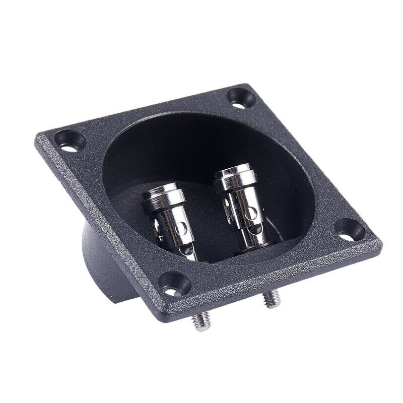 Square Shape Double Binding Post Type Speaker Box Terminal Cup Black Q4L4L4