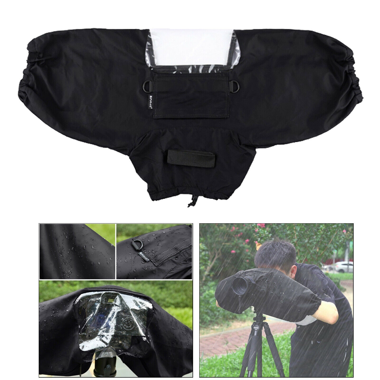 Waterproof Nylon Camera Rain Cover Lens Protector Coat for DSLR Camcorder