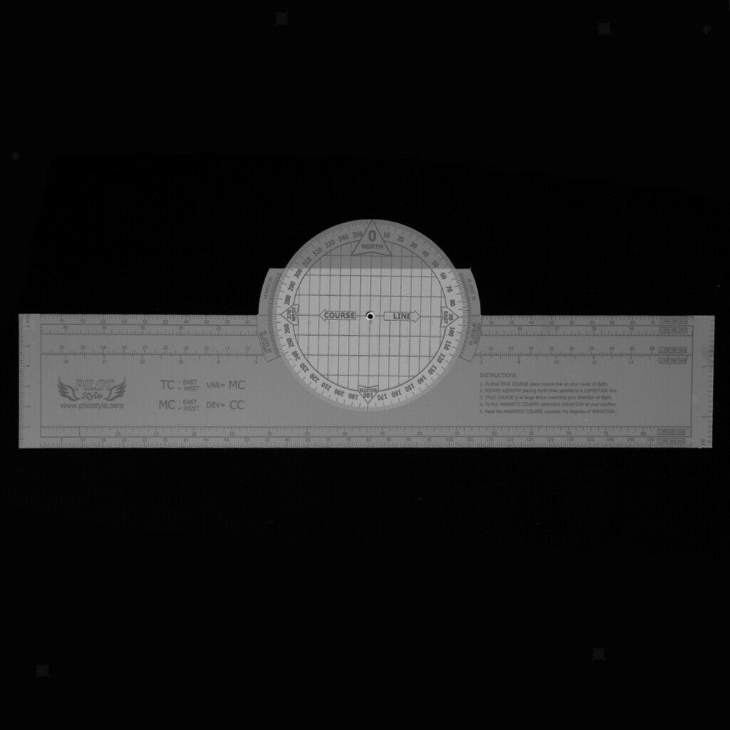 13.2 x 2.4 Inch Plastic Ultimate Rotating Navigation Plotter for  Training