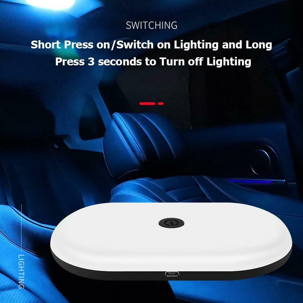 Universal USB Rechargeable Light Car Interior Roof Dome LED Reading Lamp @