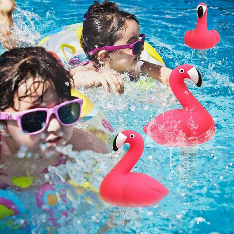 Swimming Pool Thermometer Water Thermometer Cartoon Flamingo Shape Thermome TL