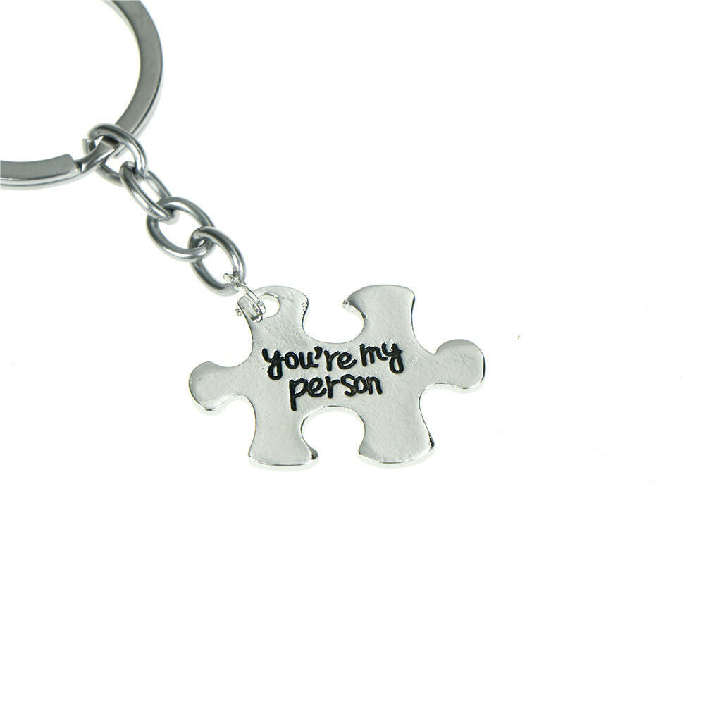 2pcs you are my person keychain letter puzzle key ring creative ke.l8