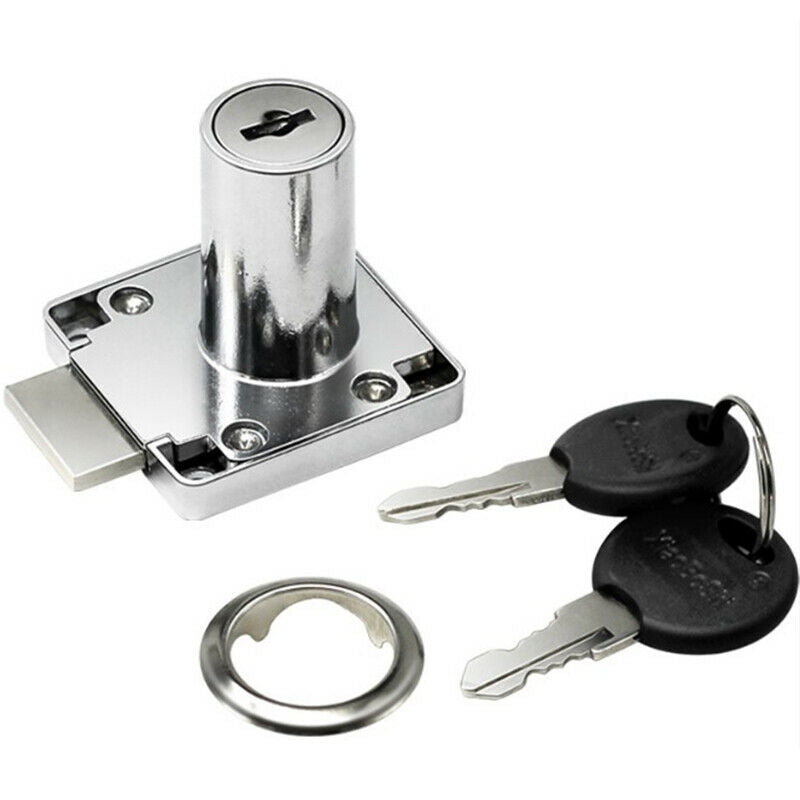 Drawer Locks with 2 Keys Cabinet Lock Rolled Steel Furniture Hardware Cam.l8