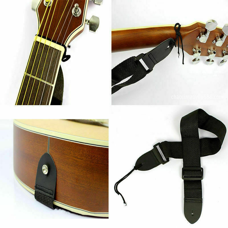 Guitar Bass Adjustable Soft PU Leather Thick Straps for Electric Acoustic Straps