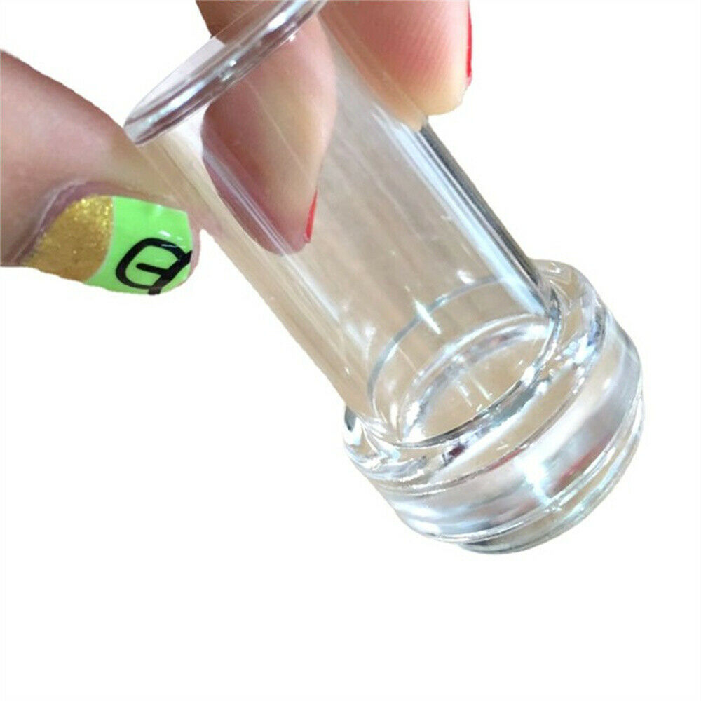 Clear Nail Art Stamping Transparent Stamper Scraper Plate Manicure Tools DIY Kit