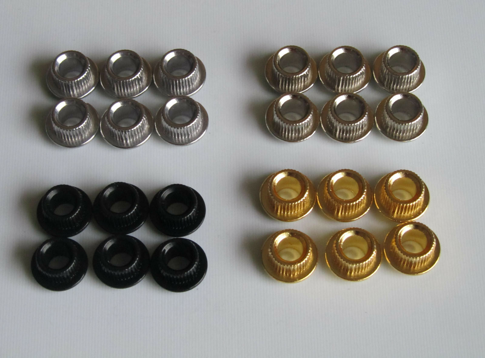 60pcs Black 10mm Metal Guitar Tuning Key Conversion Bushings Adapter Ferrules