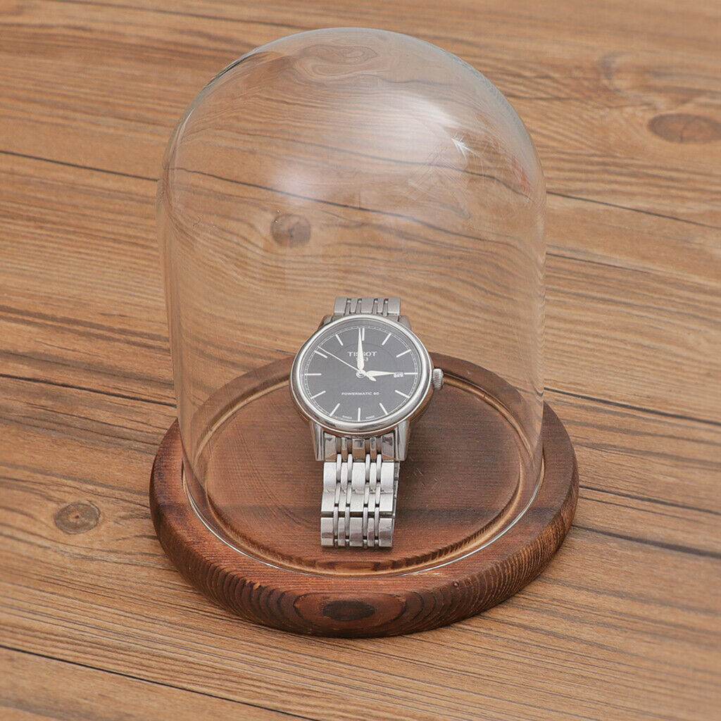 5Pcs 7x12cm Decorative Clear Glass Display Dome Cloche Bell Jar Brown
