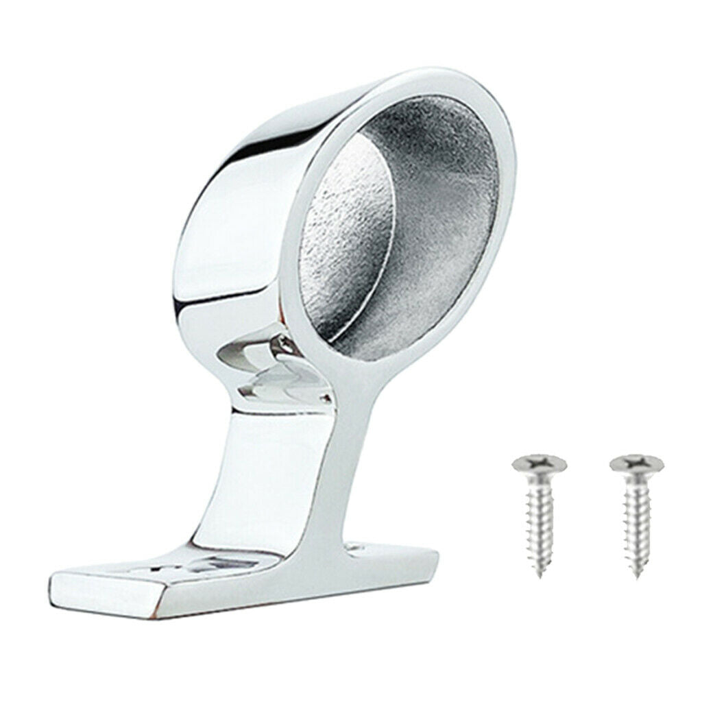 7/8" Mirror Polished Stainless Steel Marine Hardware Hand Rail Fitting Right