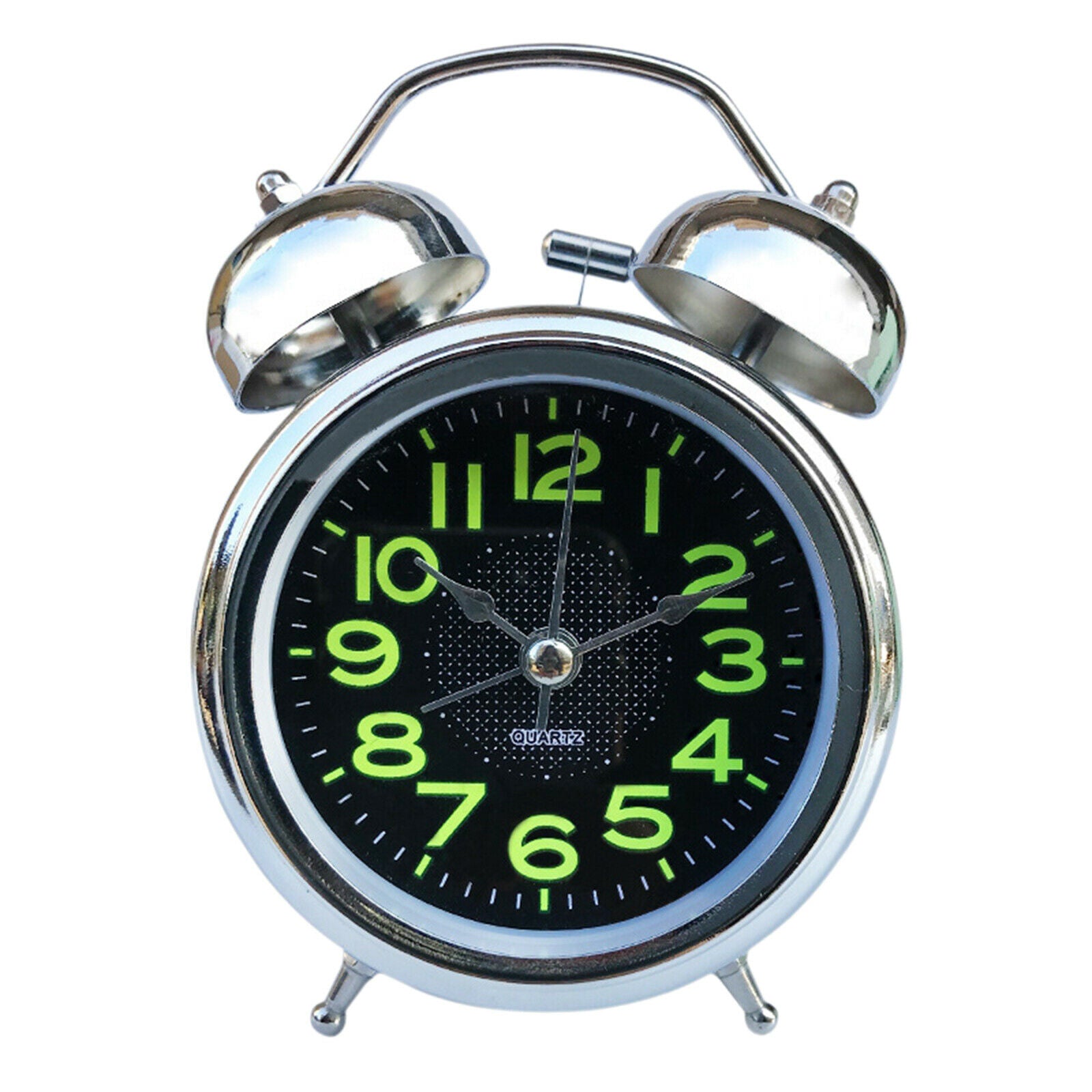 Analog 4inch Clocks Quartz Classic Double Bell Alarm Clock Movement Bedside