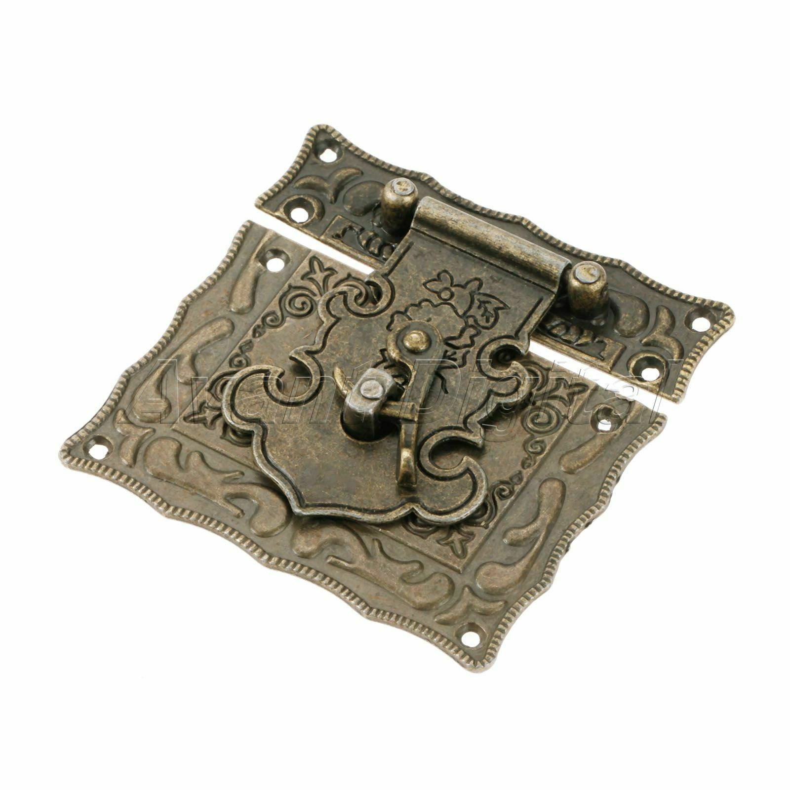 Retro Jewelry Box Wine Case Suitcase Clasp Hasp Latch With Screws Hardware Decor