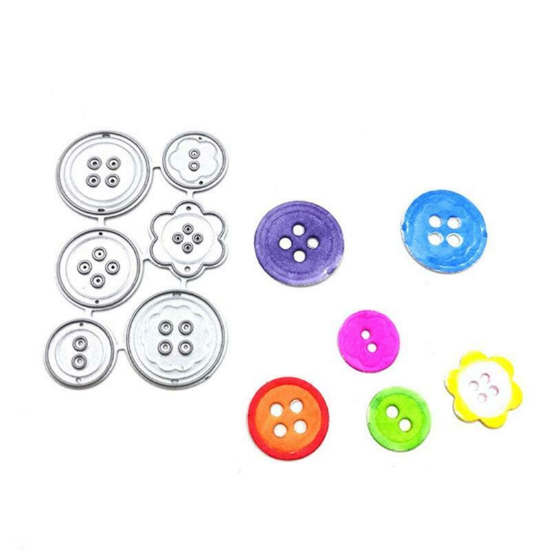 Six Buttons Dress Decoration Carbon Steel Cutting Dies DIY Scrapbooking Photo