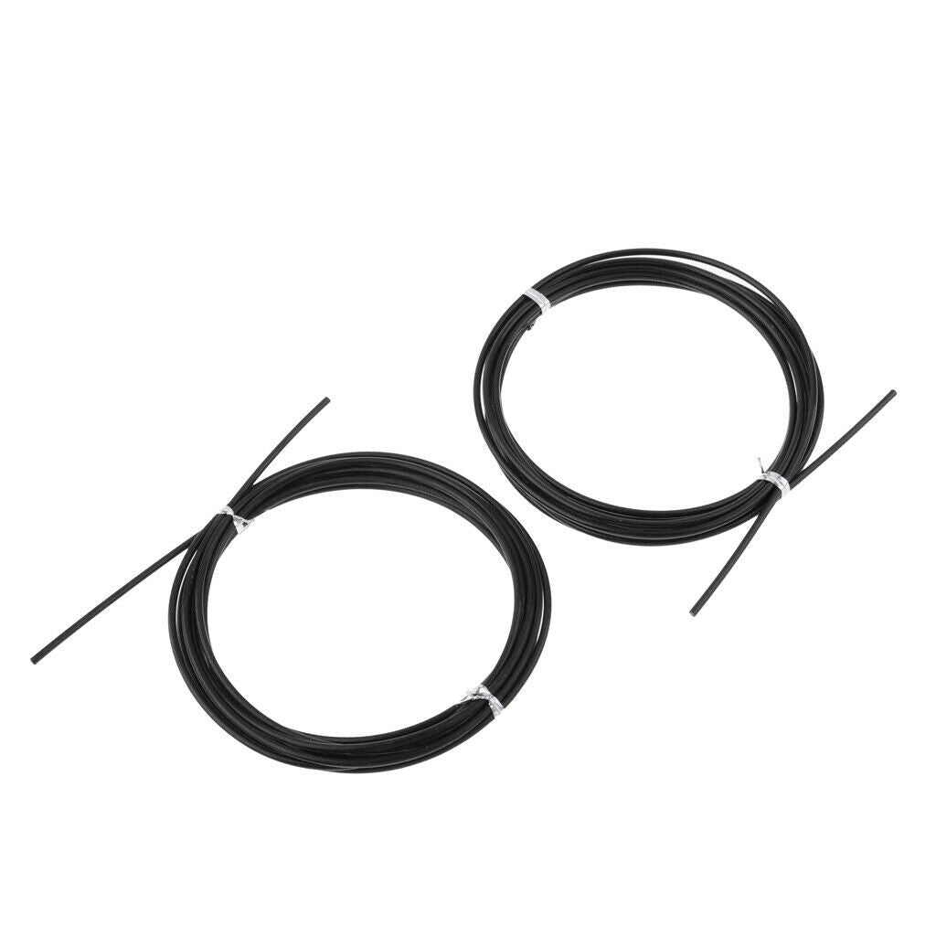 Replacement Jump Rope Cord Speed Rope Cable & Screws   Collar Ends Black