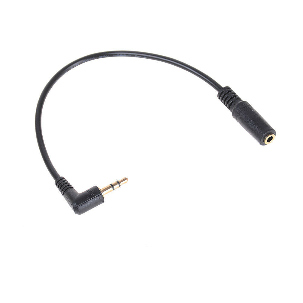 3.5mm 3pole Audio Stereo Male To Female 90Degree Right Angled Extension Cable Tt