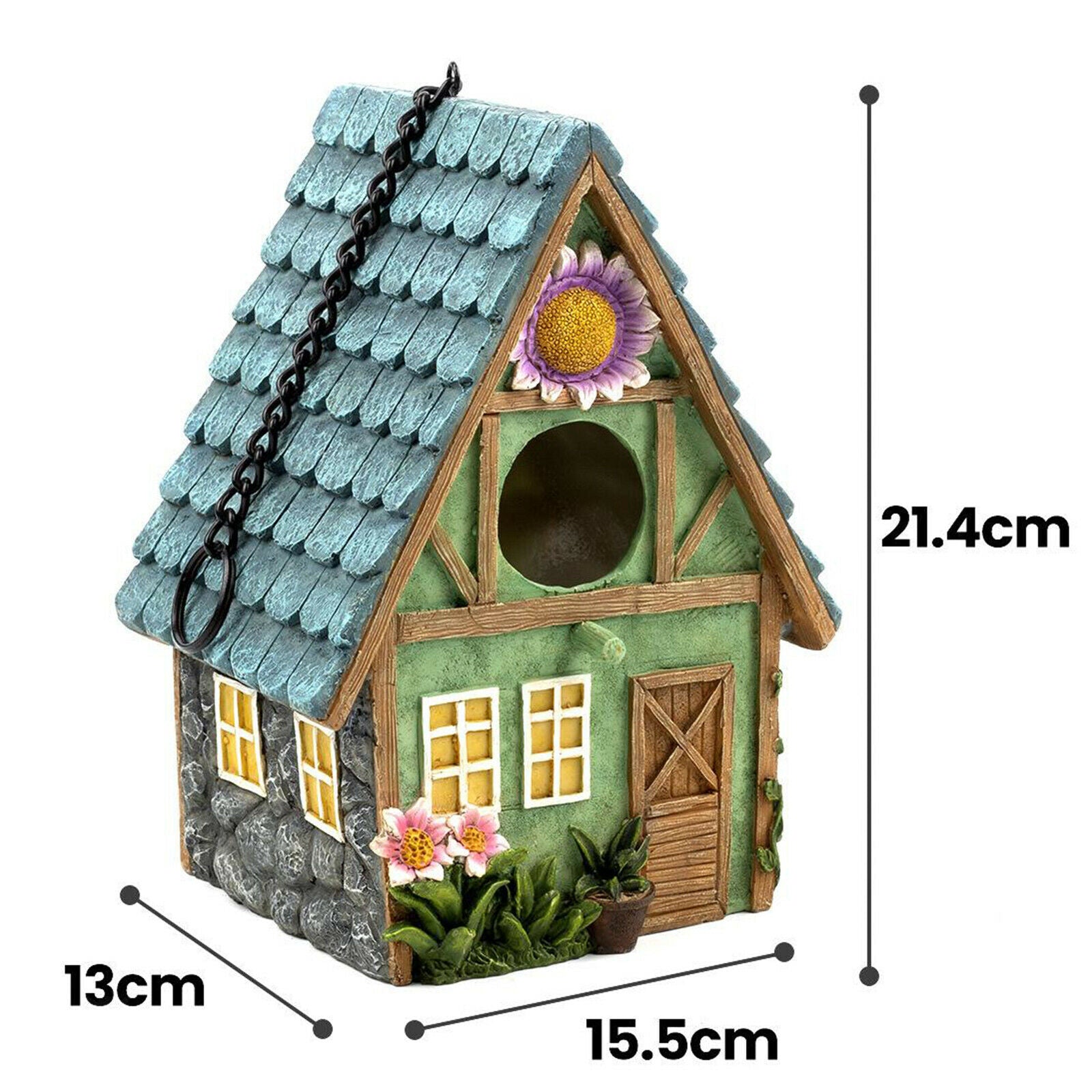 Hanging Birdhouse Country Bird House Outdoor Patio Decorative Nesting Box