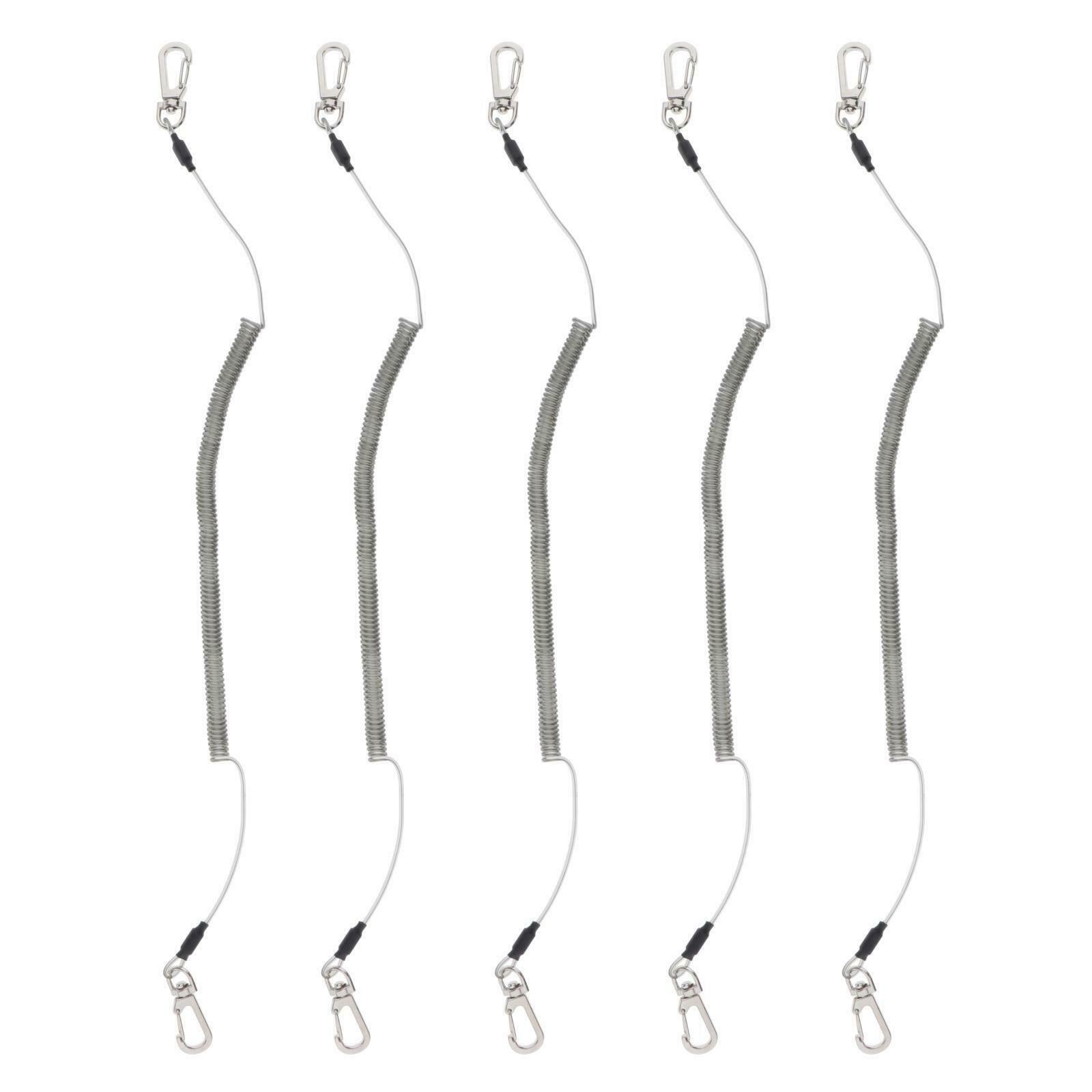 5x Kayak Canoe Safety Fishing Rod Lanyard Paddle Leash Clip Hook 18inch