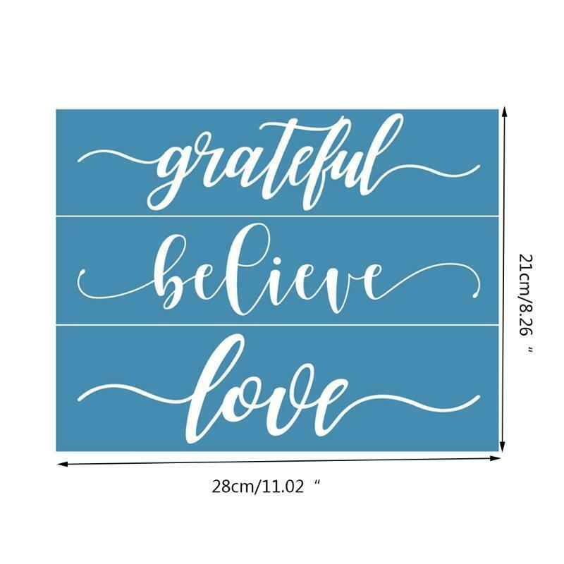 Believe Love Self-Adhesive Silk Screen Printing Stencil Painting Wood T-Shirt