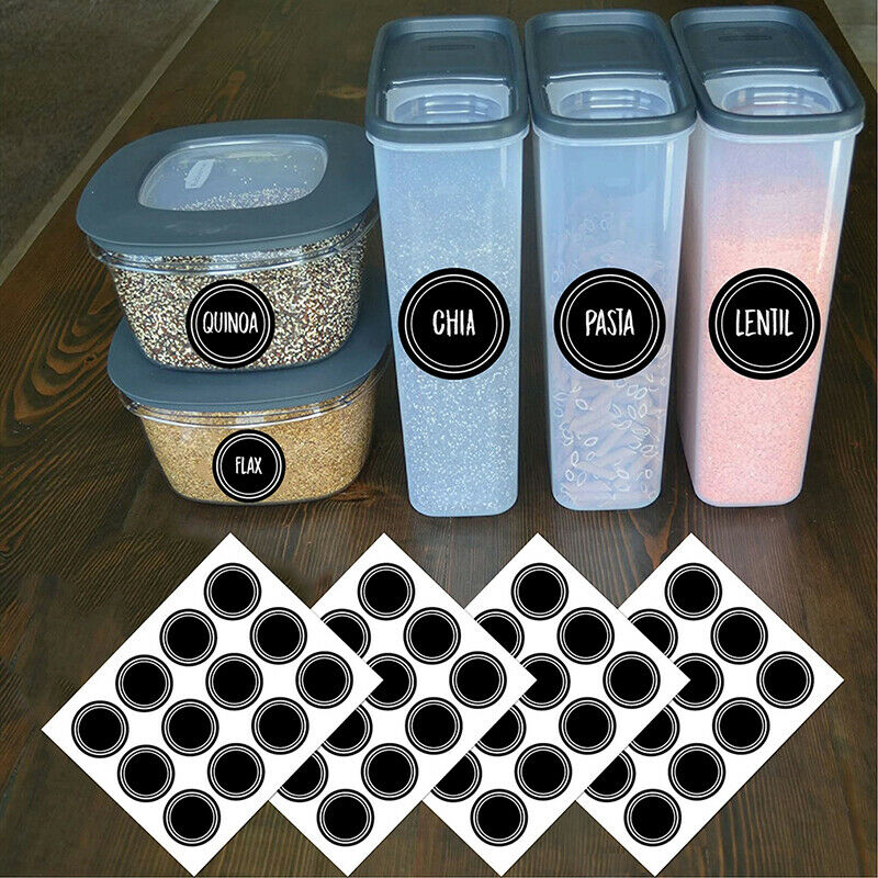 60 Round Shape Label Stickers Mark Spice Jar Stickers for Crafters Home C.l8
