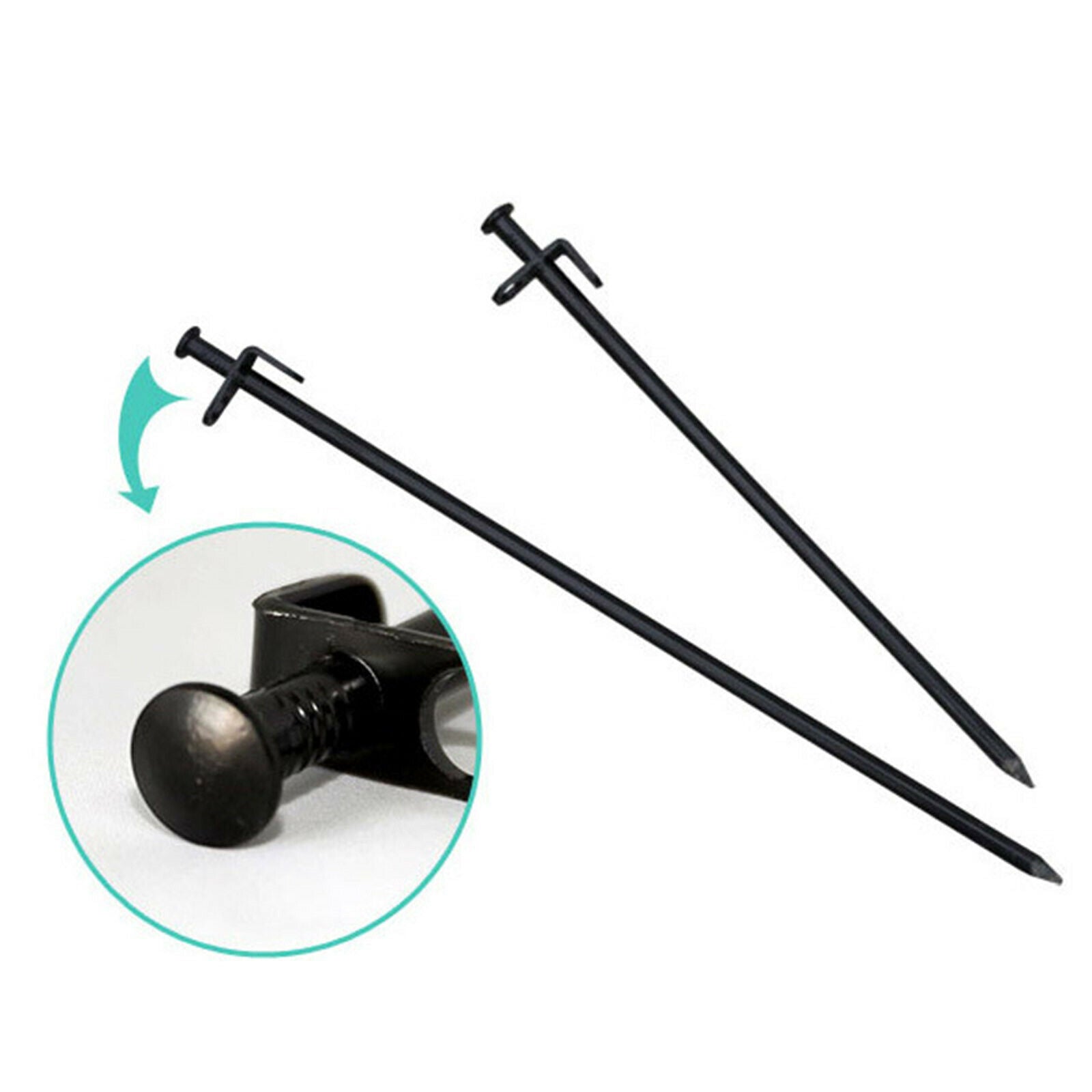 16'' Tent Stake Carbon Steel Hiking Mallet Tent Pegs Lightweight Garden
