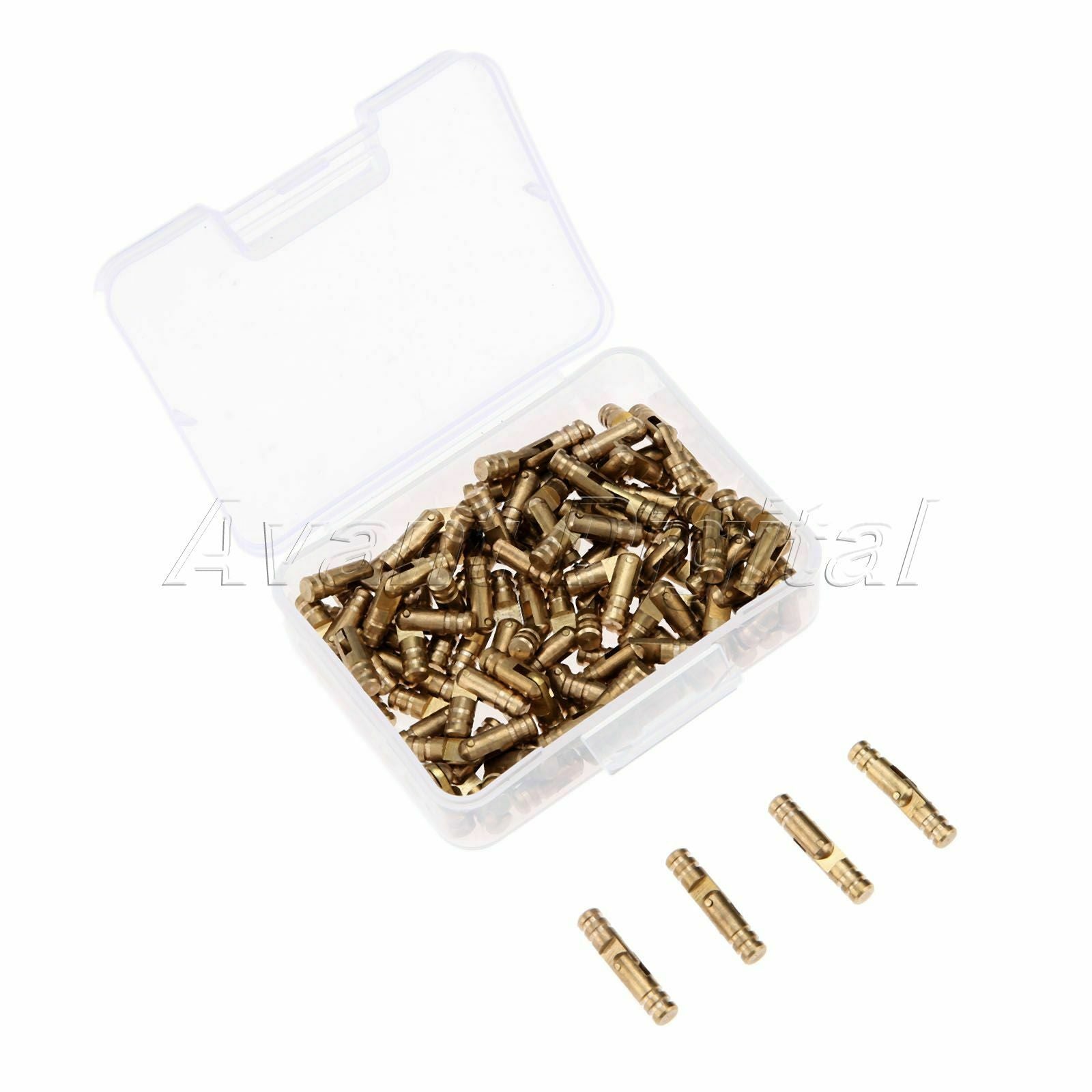 100pcs Copper Mini Jewelry Box Hinge Hidden Invisible Concealed Barrel Hinges