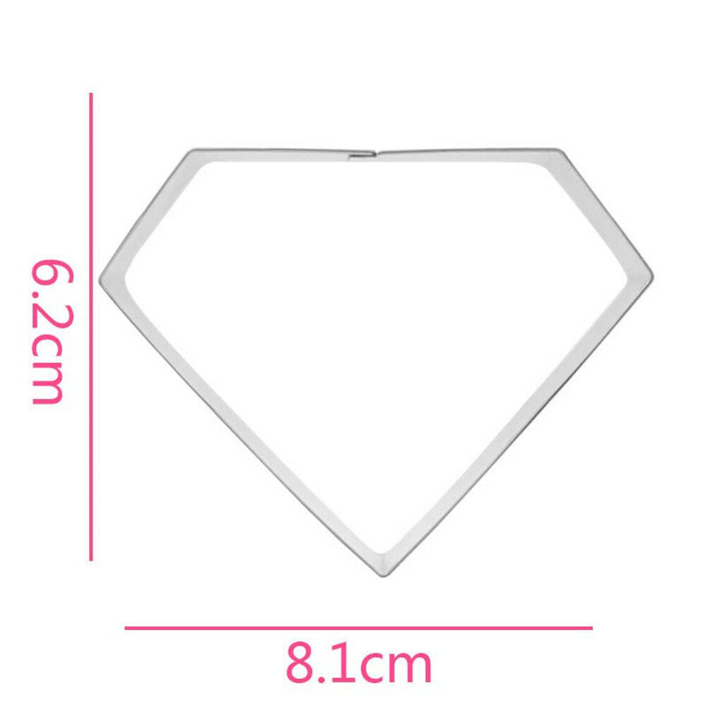 diamond shaped stainless steel cutter biscuit cookie mold baking decor too.l8