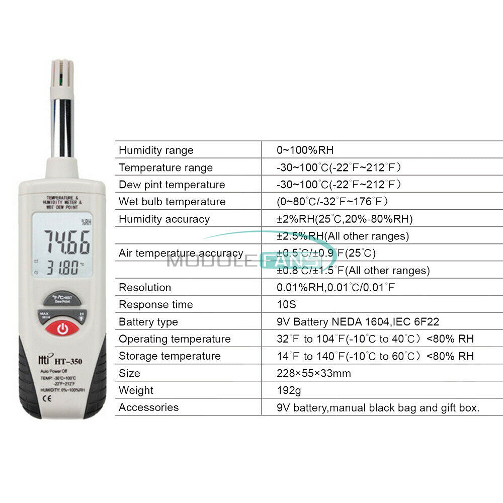 Digital Humidity Temperature Meter Mini Hygro Thermometer Tester Tool Handheld