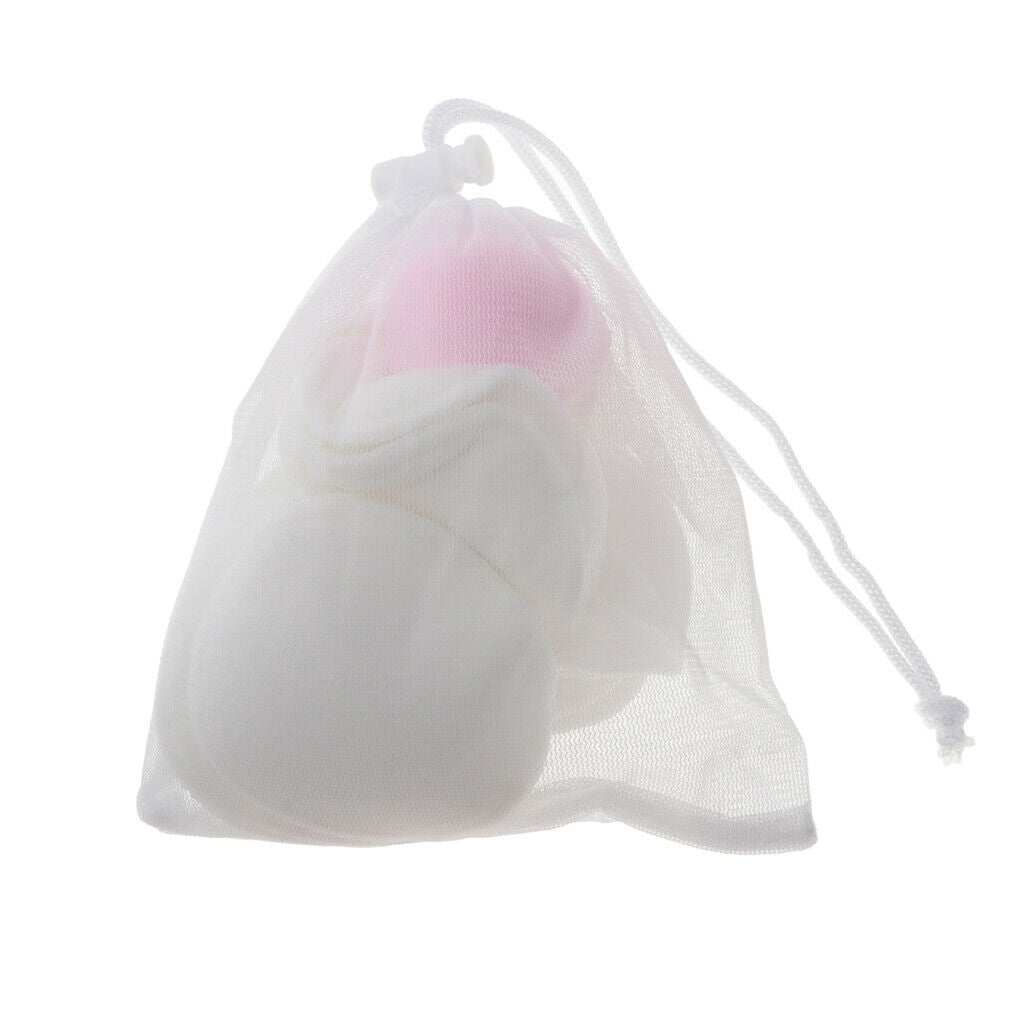 of 16 Reusable Facial Cleansing Puffs Makeup Remover Wipes Cotton Pads White