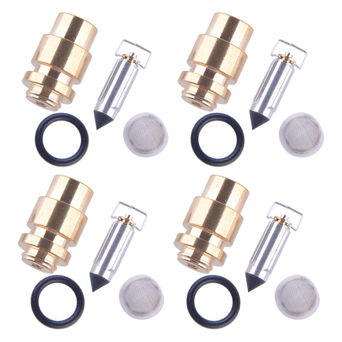 4 Kit Carburetor Float Valve Needle Seat Fit For Yamaha FZ700 FZX700 FZ750 S/SC