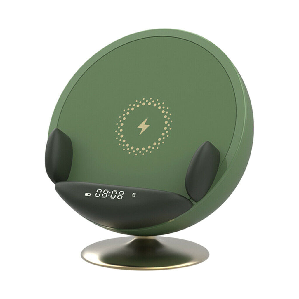 Alarm Clock Bluetooth Speaker Desktop Wireless Bedroom Charger Phone Bracket