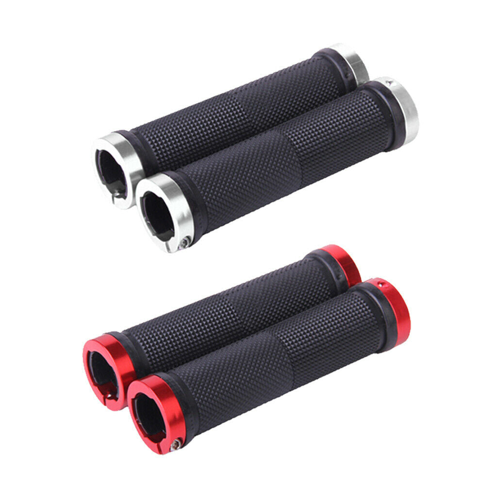 4pcs Bicycle Double Lock MTB Handle Bar Grips Road Bike Hand Cover Anti-slip