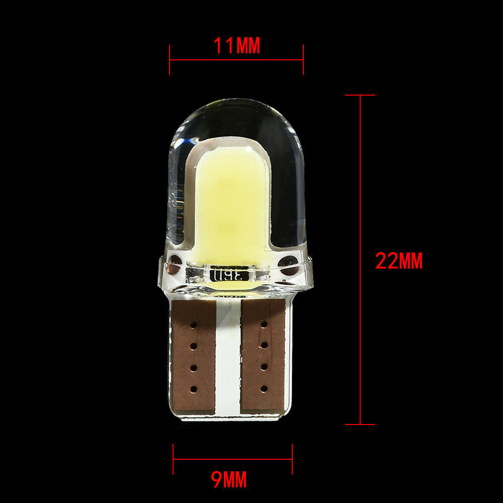 Lot LED T10 194 168 W5W COB 8SMD CANBUS Silica Bright White License Light Bulbs