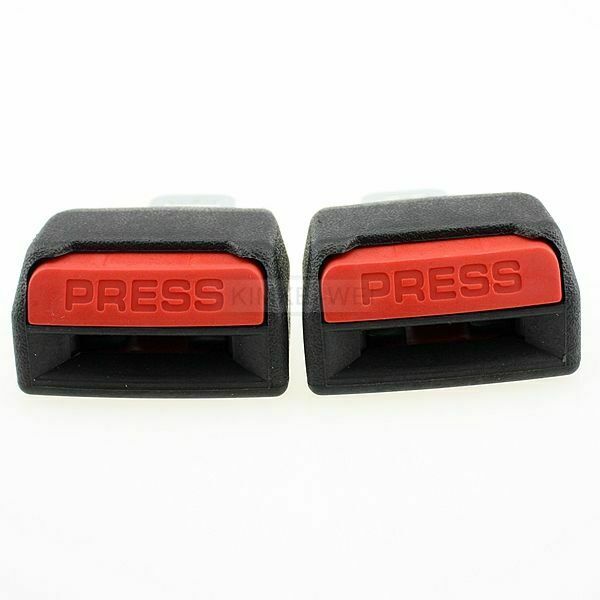 2x Universal Car Safety Belt Clip-in Buckle Extender Extension Black