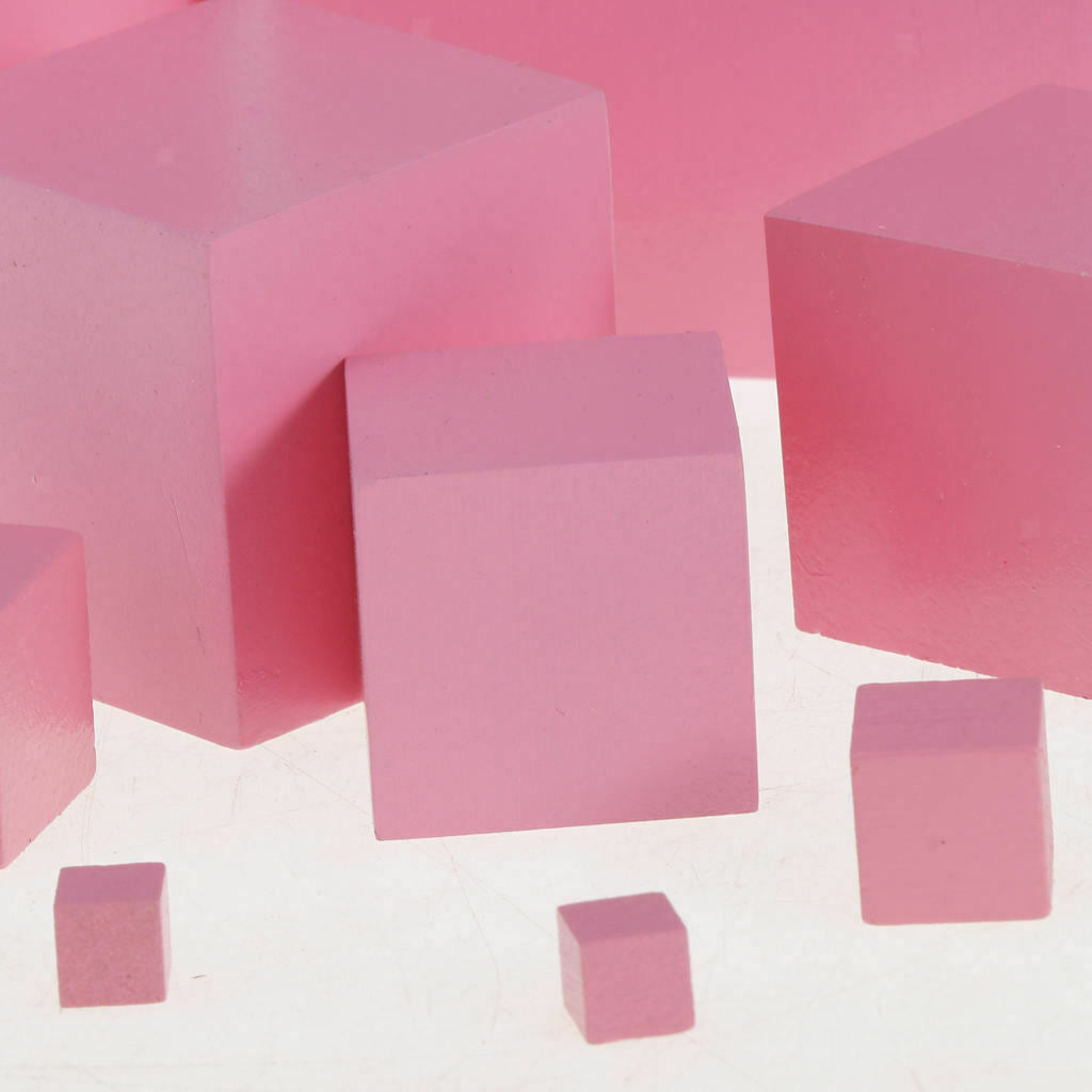 Pink Tower Wooden   Stacking Building Blocks Bricks Early Childhood Kids