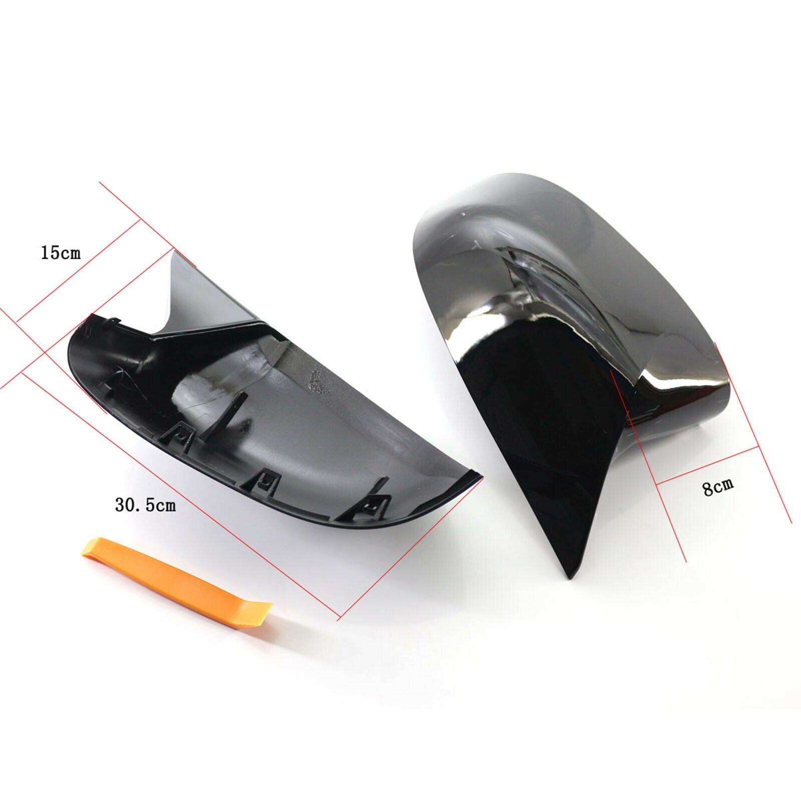 Gloss Black Side Mirror Rearview Covers Trim Fit for BMW X3 X5 X6 Parts Acc