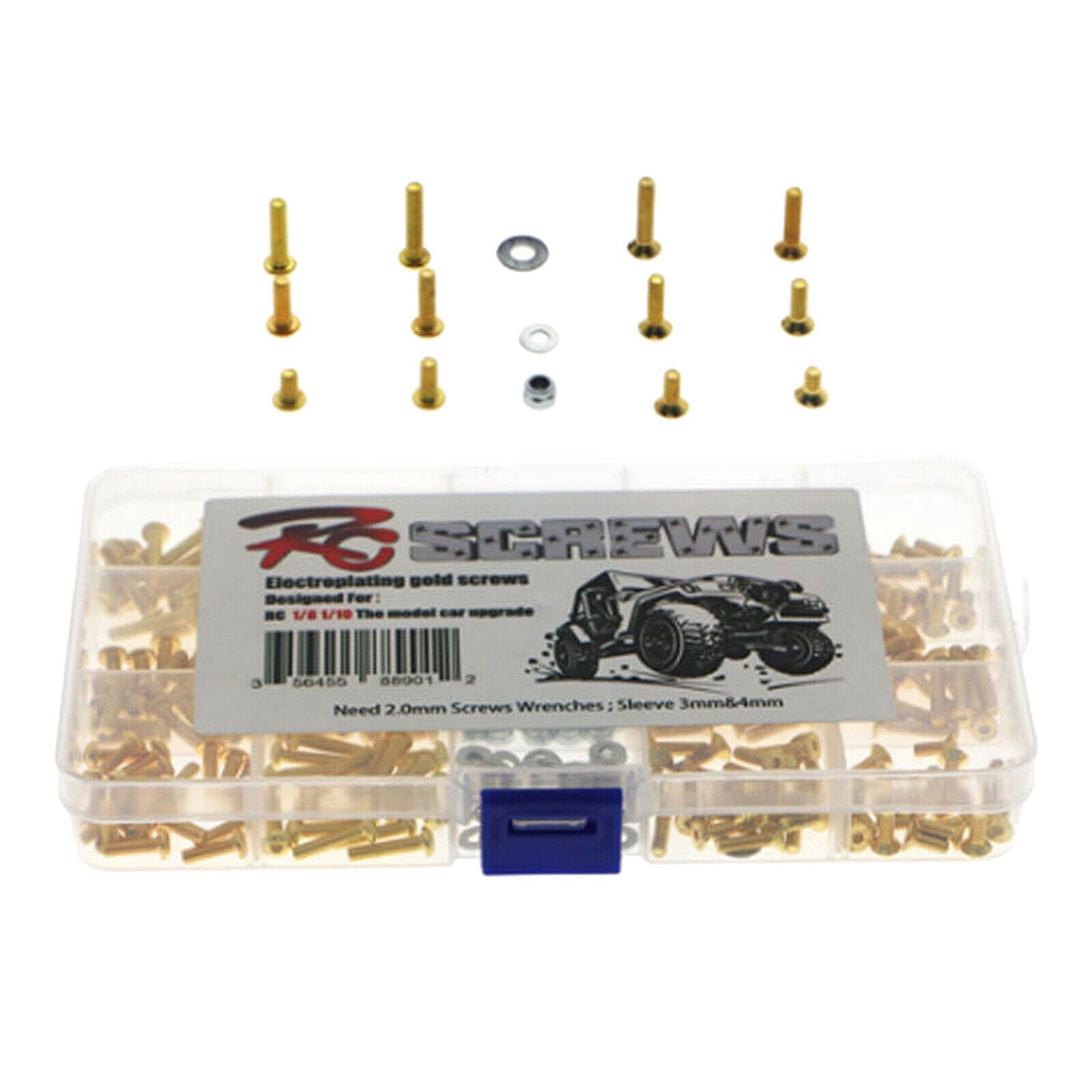 Repair Screws Nuts Set in Box for 1:10 1:8 Scale RC Off-Road Crawler Car