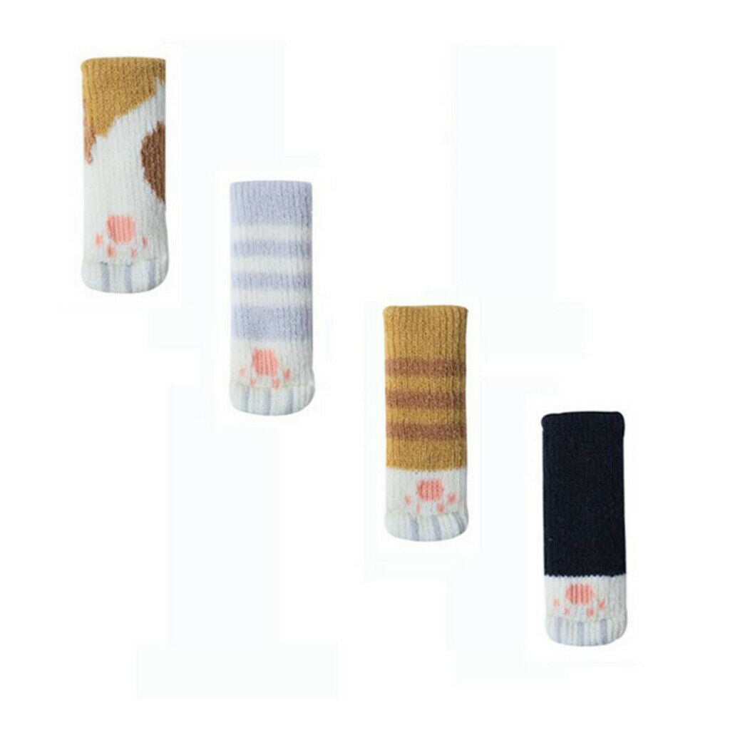 12PCS 3.5x11cm Furniture Feet Caps Covers/Knitted Chair Leg Socks  Style_1