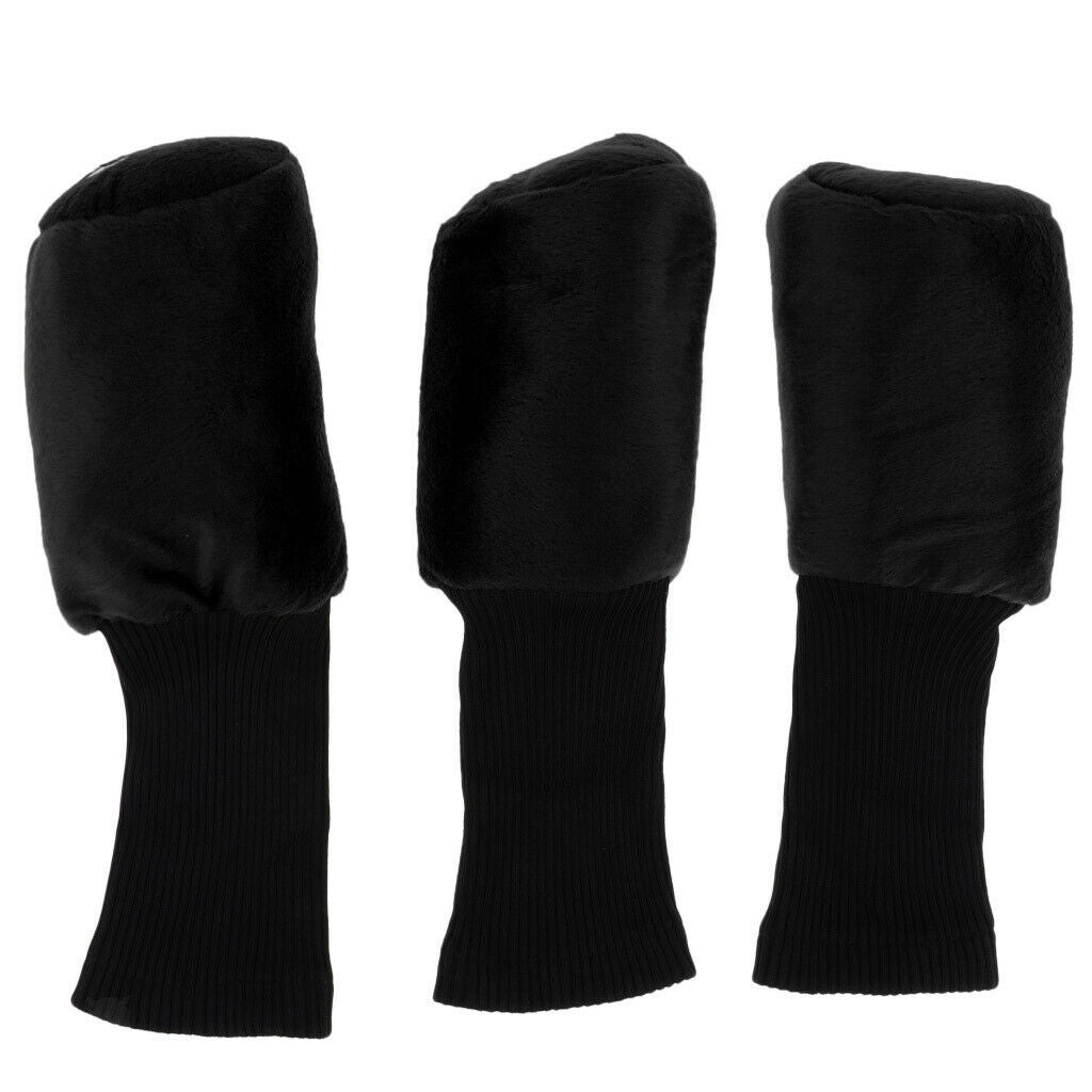 3 Packs Durable Long Neck Golf Club Head Cover Driver Headcover Guards