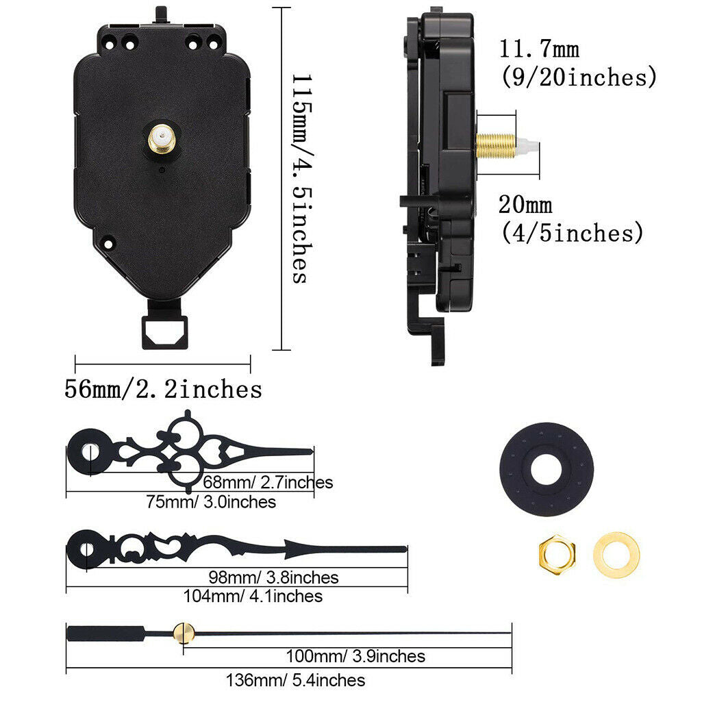 DIY Quartz Clock Pendulum Movement Mechanism Repair Swing Motor Hanger Kits Part