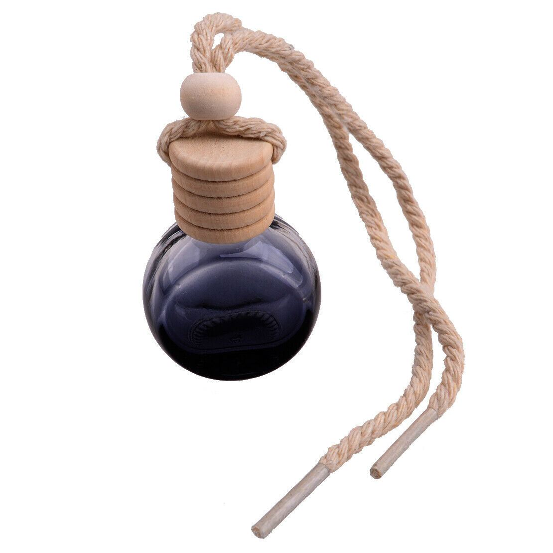 10Ml 5Pcs Glass Refillable Hanging Car Perfume Bottle Pendant Round Home